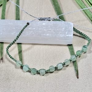 Bracelet aventurine et macramé