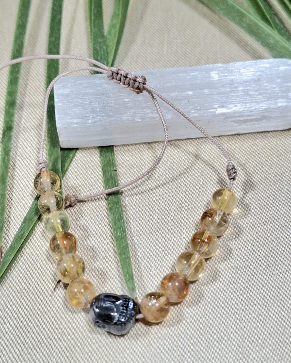 Bracelet finition macramé en citrine
