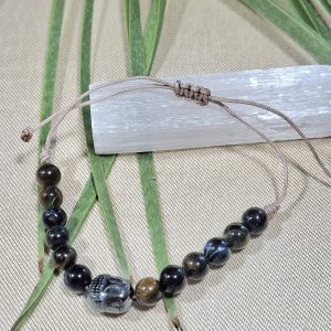 Bracelet finition macramé en œil de faucon