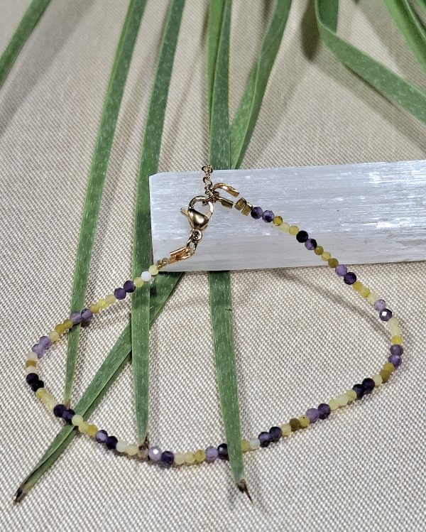 Bracelet améthyste opale jaune