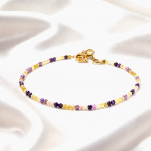 Bracelet améthyste opale jaune