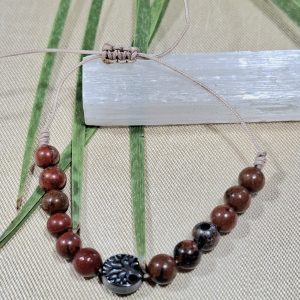 Bracelet en obsidienne acajou