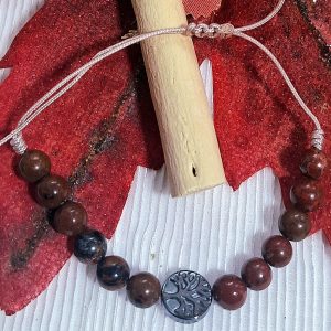 Bracelet en obsidienne acajou