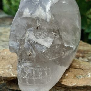 Crâne en quartz fumé