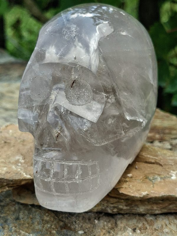 Crâne en quartz fumé