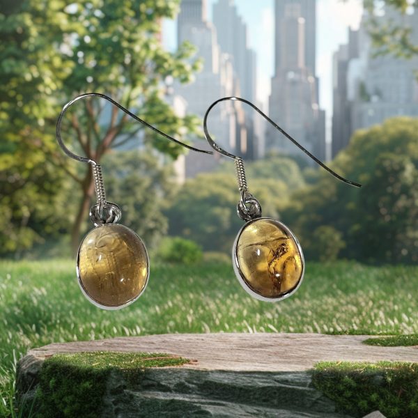 Boucle d'oreille en citrine Argent 925