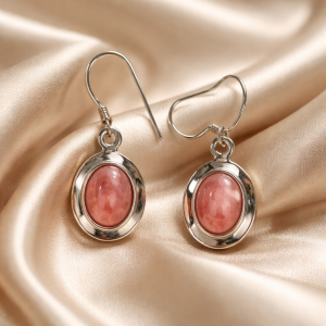 Boucle d'oreille en rhodocrosite Argent 925