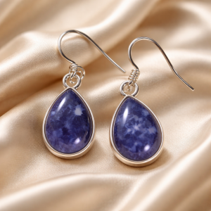 Boucle d'oreille en sodalite Argent 925