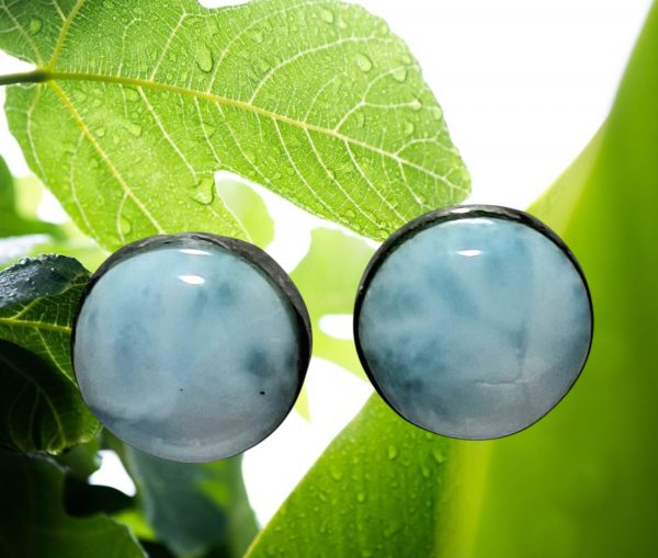 Boucle d'oreille larimar Argent