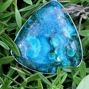 Chrysocolle malachite Argent 925