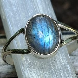 Bague labradorite et argent