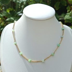 Collier en chrysoprase
