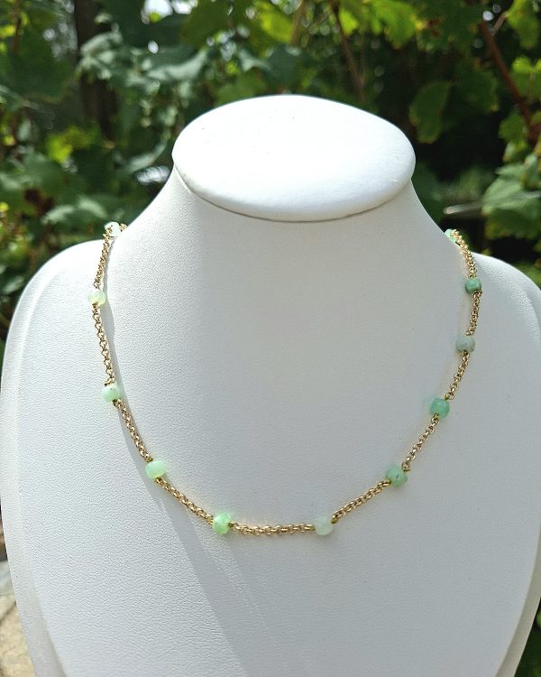 Collier en chrysoprase