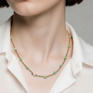 Collier en chrysoprase