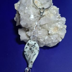 Jaspe kiwi et cristal de roche