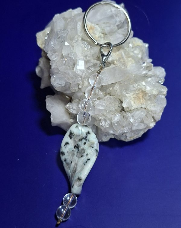 Jaspe kiwi et cristal de roche