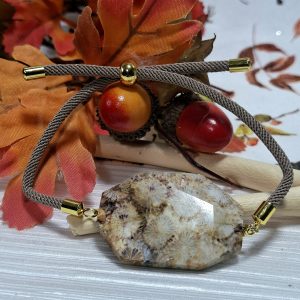 Bracelet jaspe fossilisé