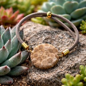 Bracelet jaspe fossilisé