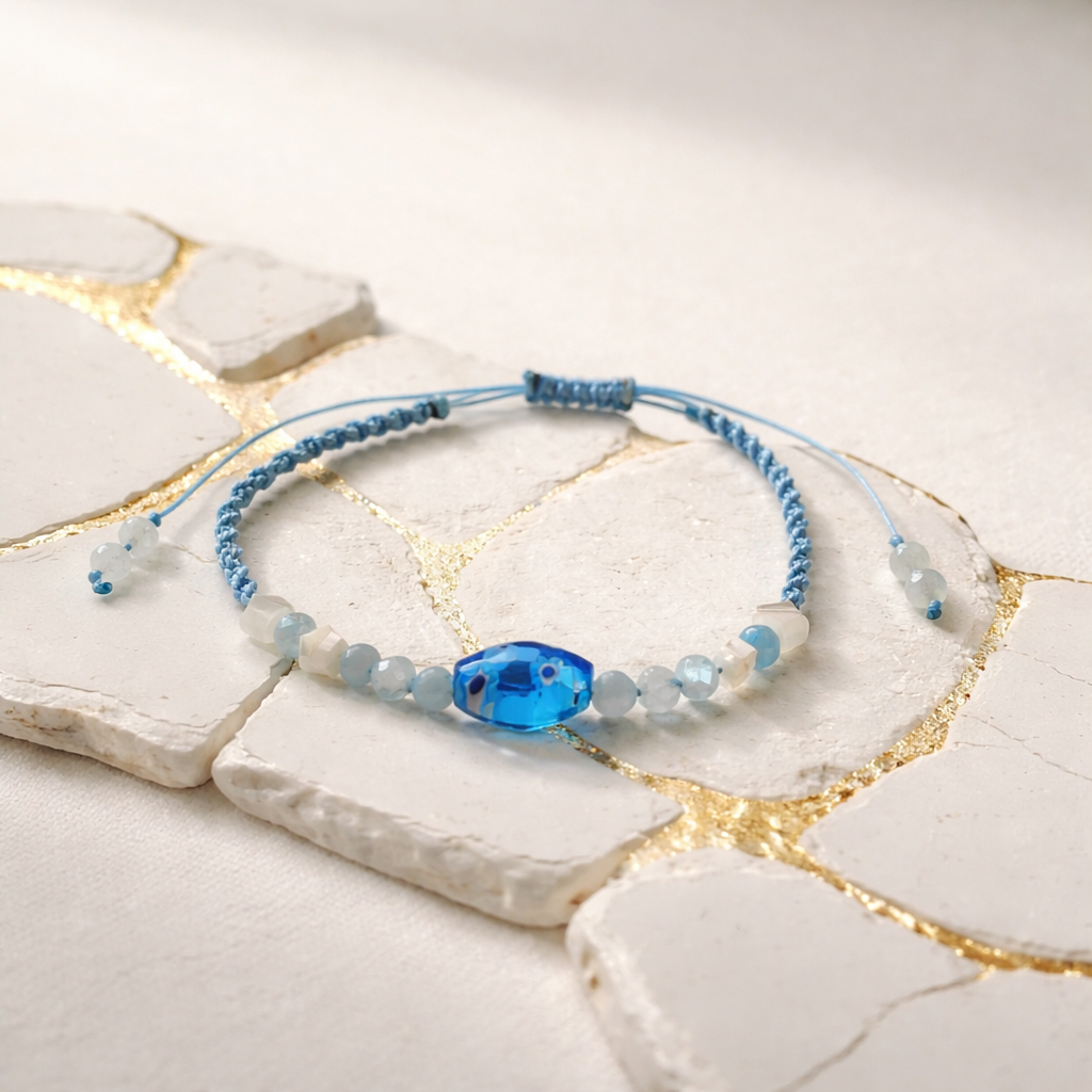 Bracelet aigue marine