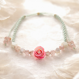 Bracelet quartz cerisier ou hématoïte