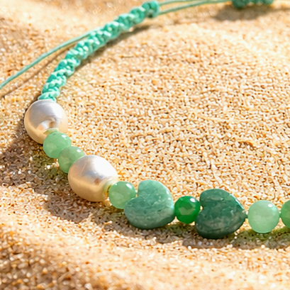 Bracelet en amazonite et chrysoprase – Image 2