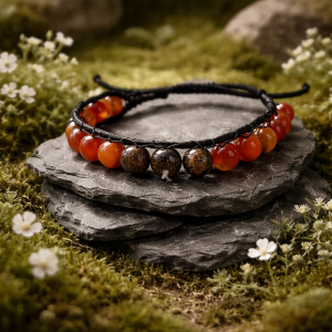 Bracelet cornaline bronzite