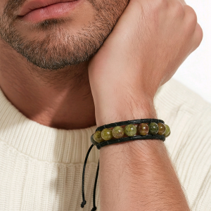 Bracelet grenat vert