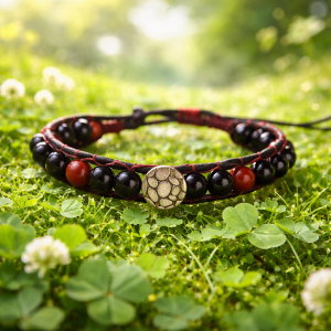 Bracelet jaspe rouge tourmaline