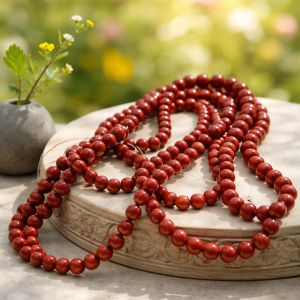 Fil de perles jaspe rouge