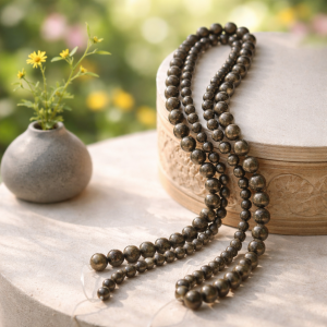 Fil de perles pyrite
