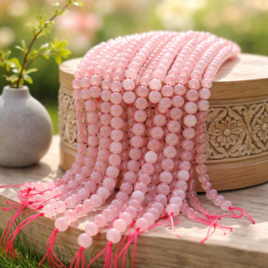 Fil de perles quartz rose