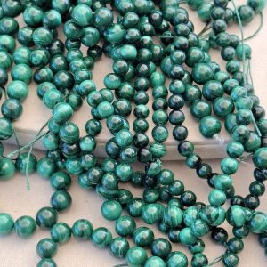Fils de perles malachite