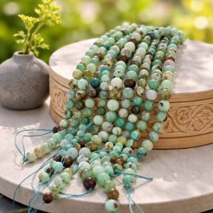 Fil de perles chrysoprase
