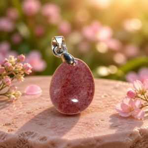 Goutte quartz cerisier
