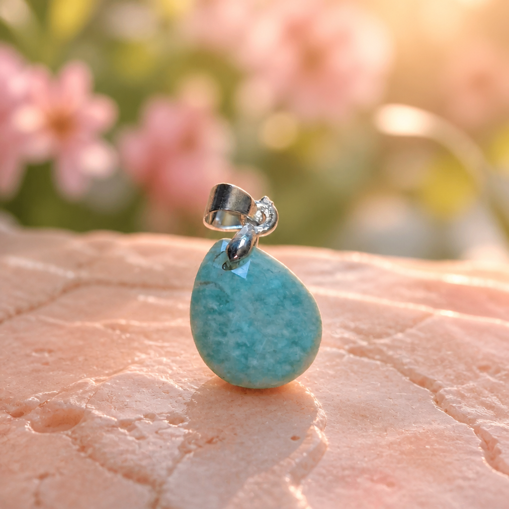 Goutte amazonite facettée