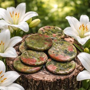pierres plates unakite