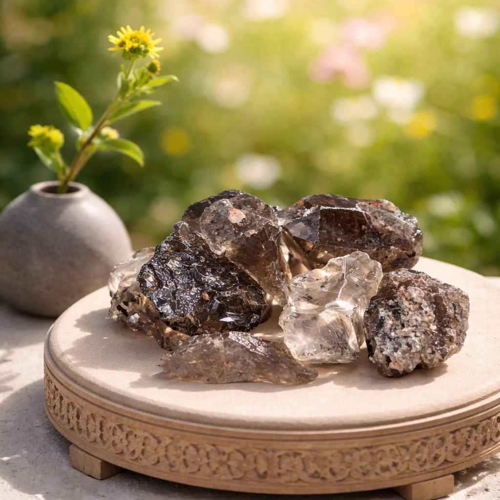 Pierres brutes quartz fumé