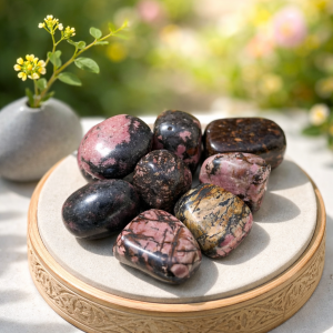 Pierres roulées rhodonite