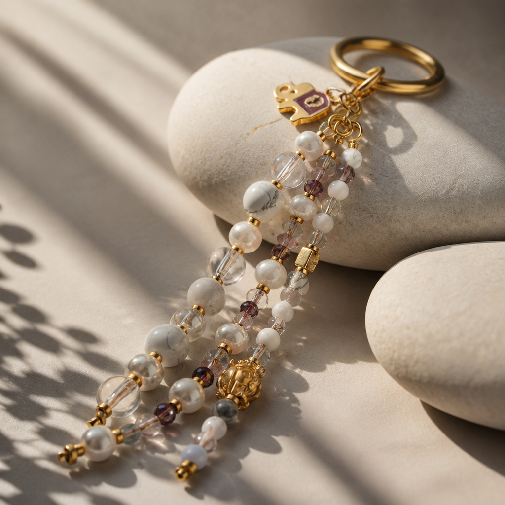 Bijoux décoratif howlite cristal de roche pierre d'eau