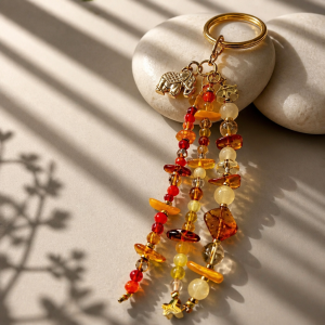 Bijoux décoratif ambre citrine cornaline calcite jaune