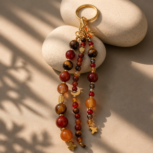 Bijoux décoratif cornaline oeil de tigre jaspe rouge