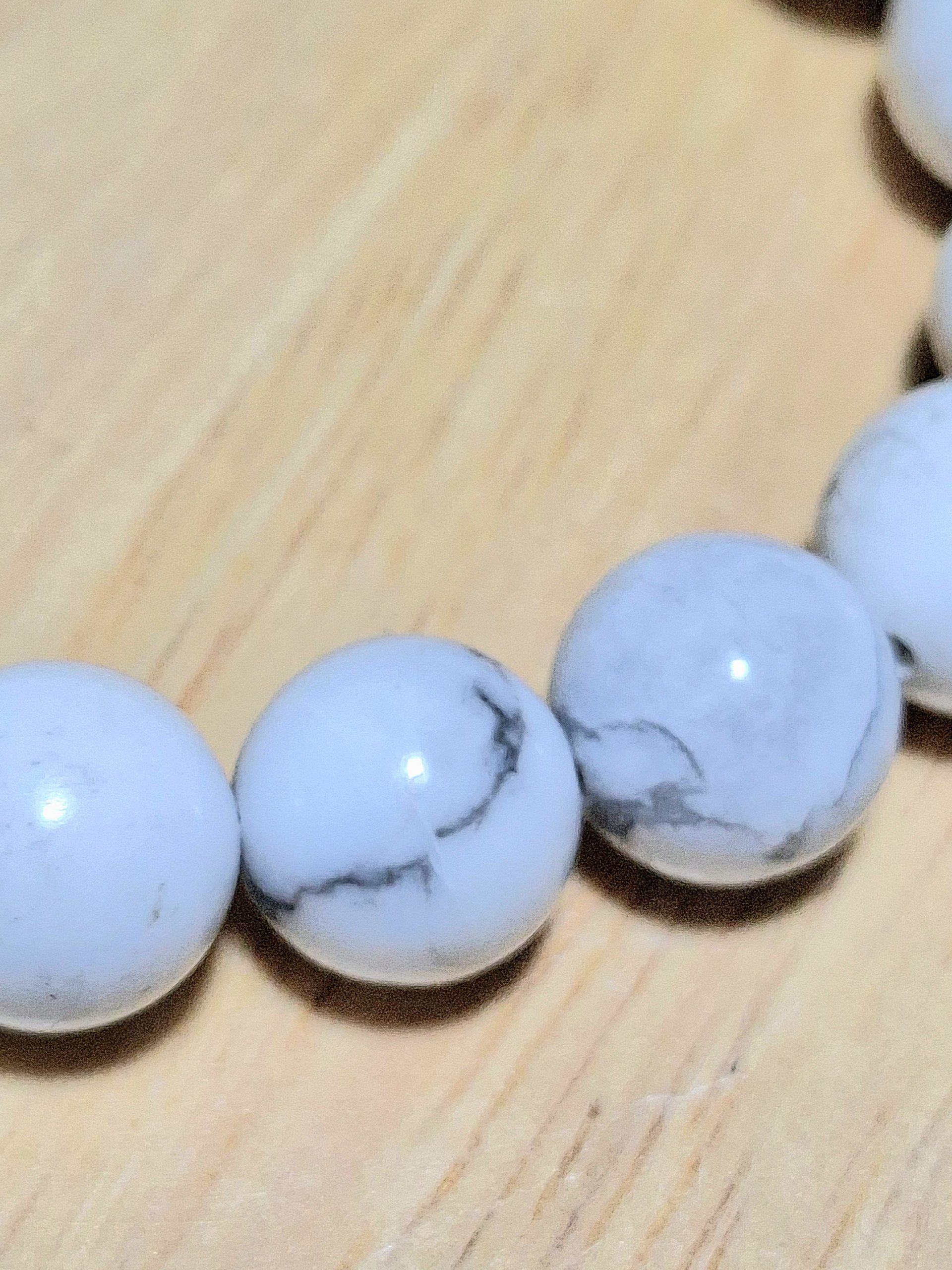 Bracelet howlite 10mm – Image 2